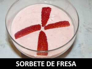 Sorbete de fresa