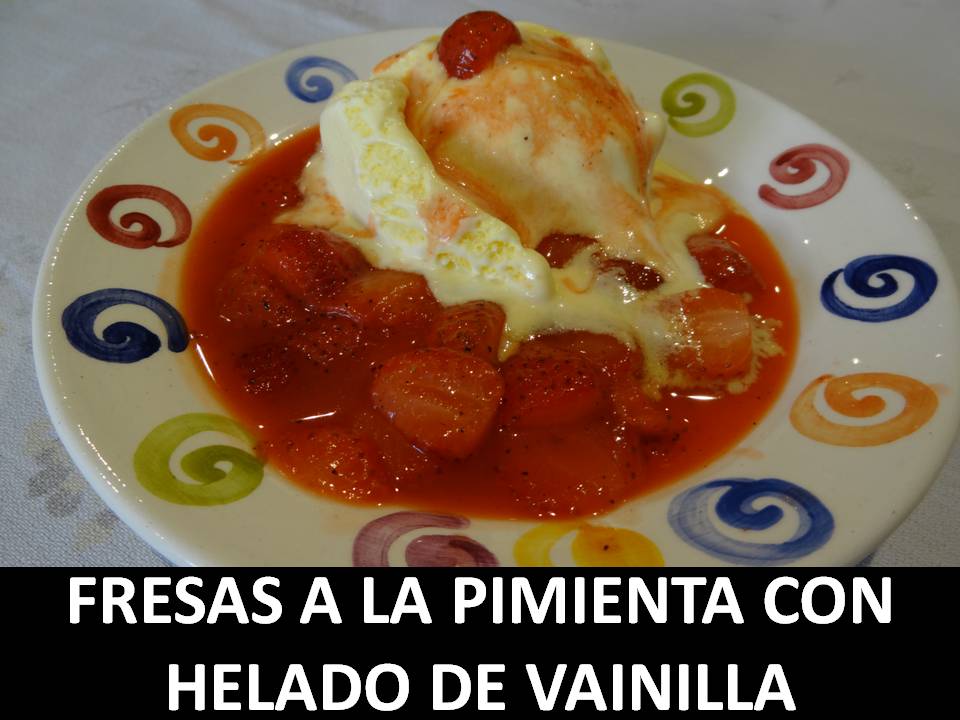 Fresas a la pimienta