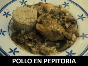 Pollo en pepitoria